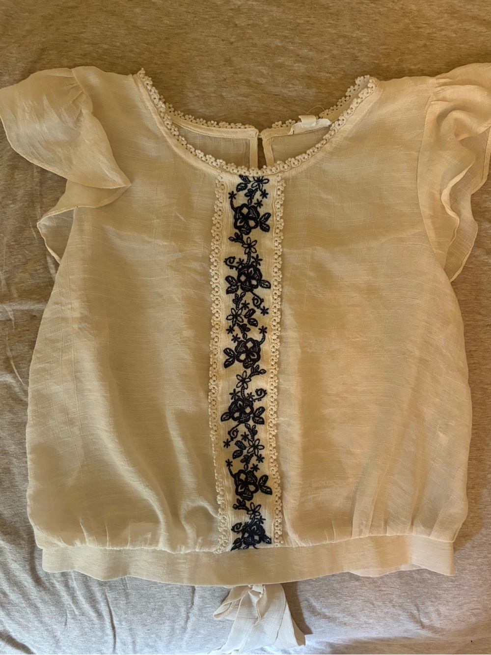 Embroidered white blouse